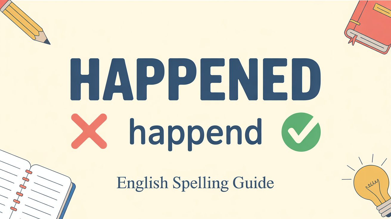 how to spell happend

